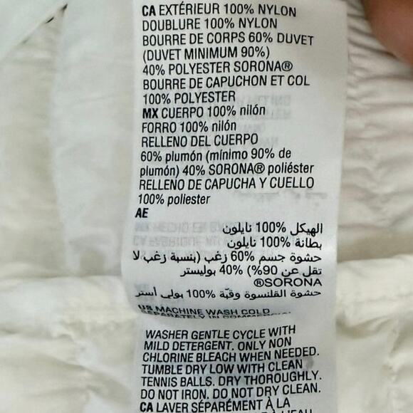 Charter Club White Down Puffer Coat Packable Hooded Jacket Pockets Womens Sz XS - Picture 6 of 8